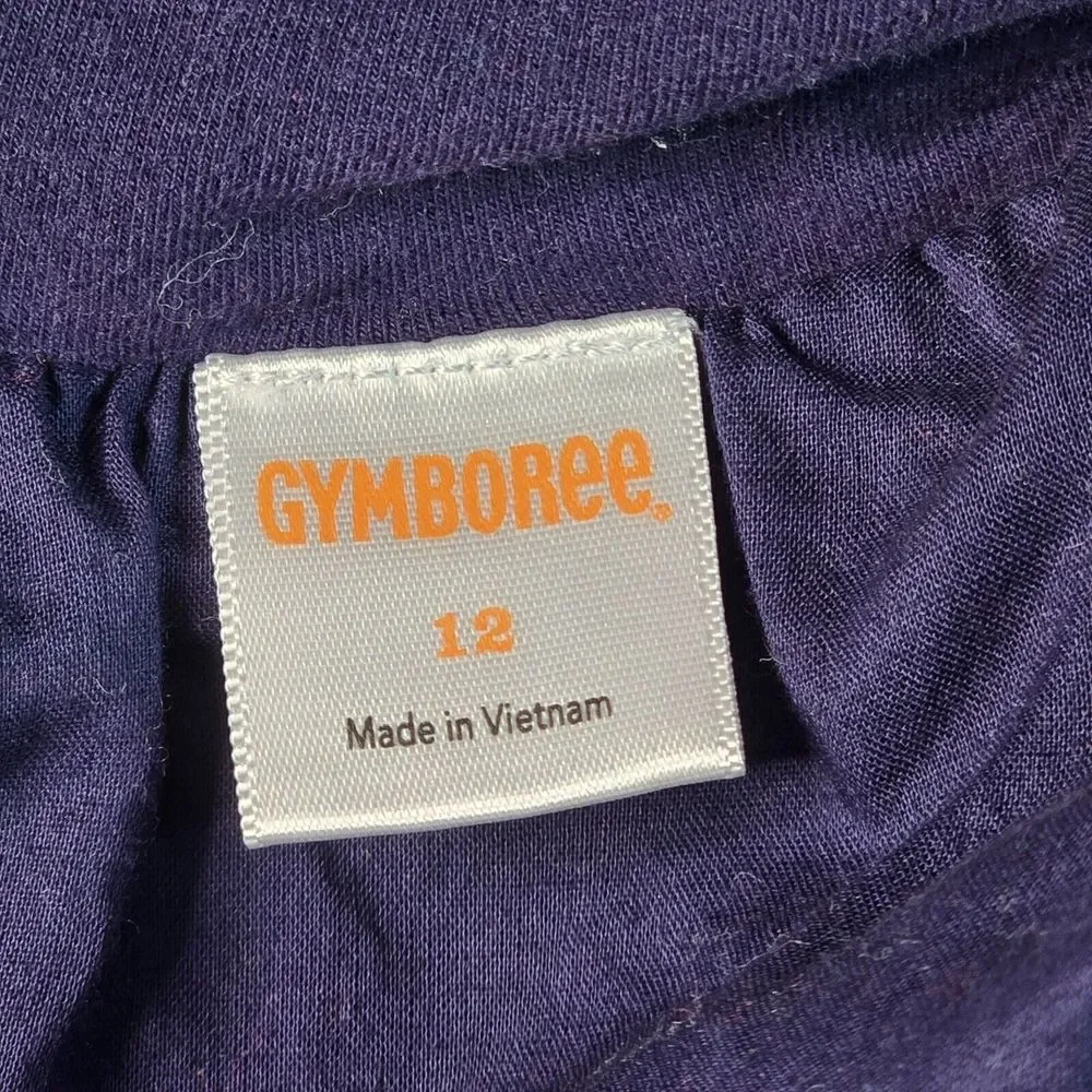 Gymboree‎ Girls Navy Lined Flare Skirt 12 Red Love Hearts Stretch Twirl Layered